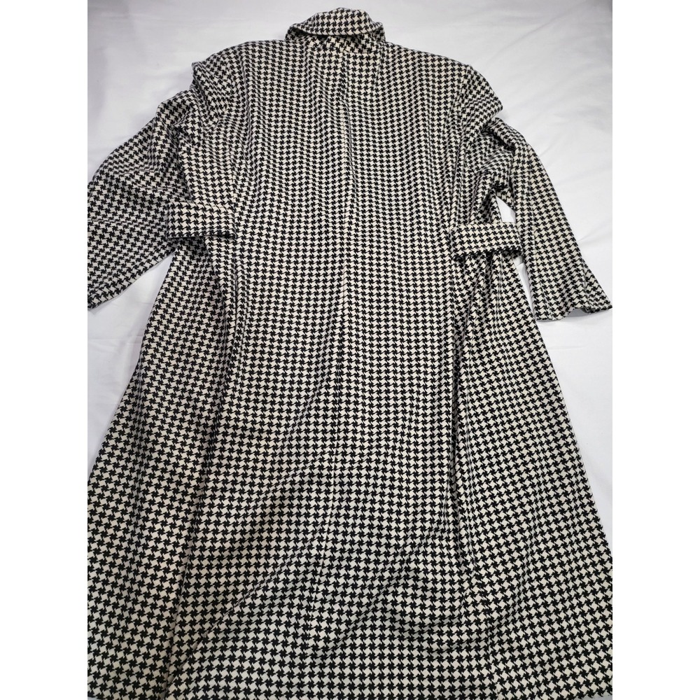 Julian Taylor New York Houndstooth Longline Jacket Blazer Black White Size 22W - Picture 7 of 7